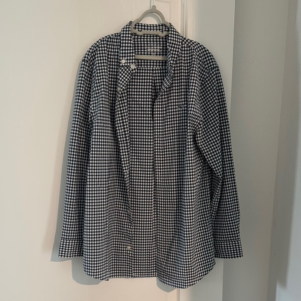 Vineyard Vines Black and White Checkered Lightweight Jacket